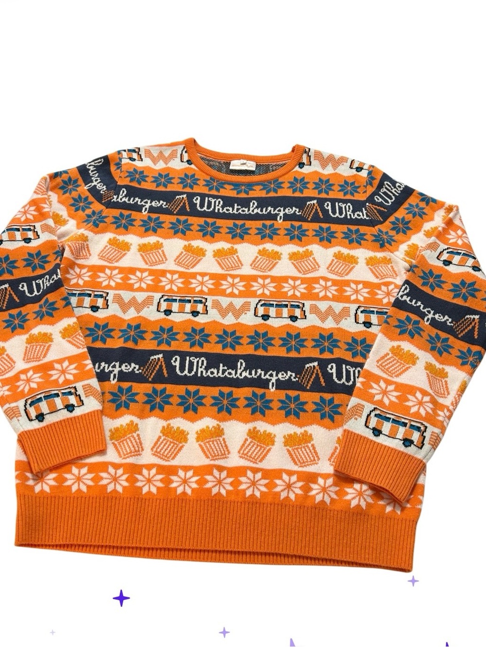 Whataburger Official Holiday Ugly Christmas Sweater 2022 festive design Logo